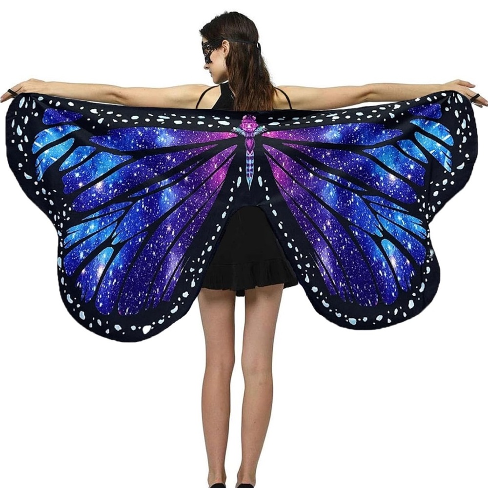 Butterfly Costumes for Women - Double-Sided Cape for Adult Halloween Costumes - Picture 3 of 6